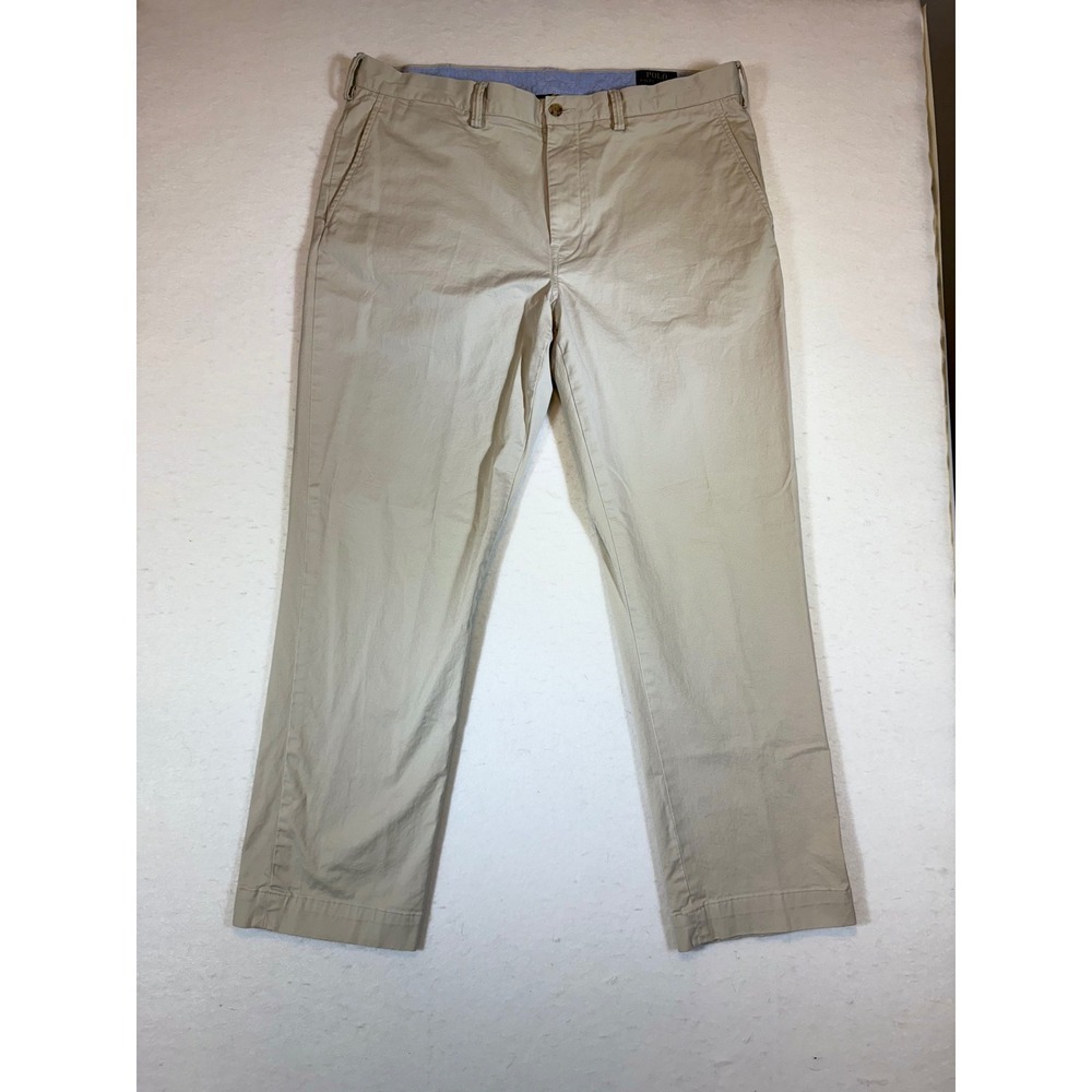 Polo Ralph Lauren The Polo Chino Stretch Straight Fit Mens 38x30 Khaki Pants - Picture 1 of 4